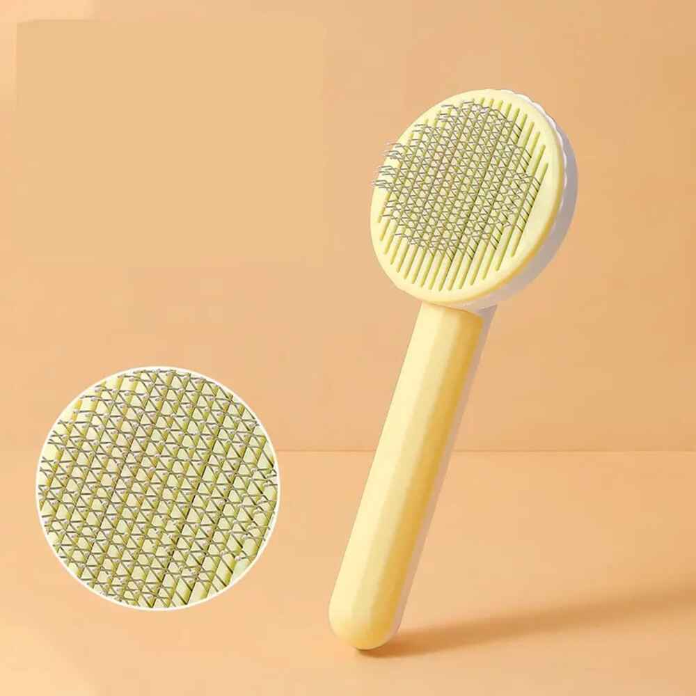 Wiggles Pet Grooming Brush White Yellow