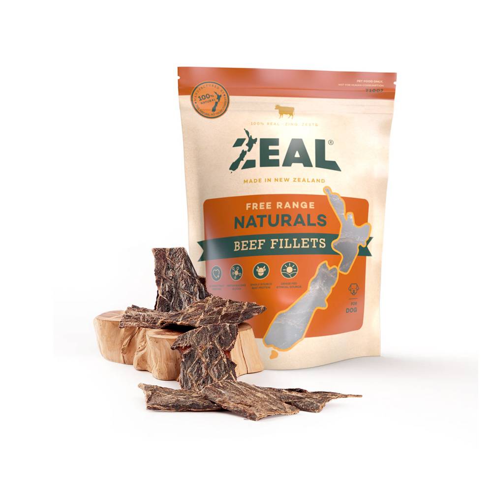 Zeal Free Range Naturals Dried Beef Fillets - Dog Treats