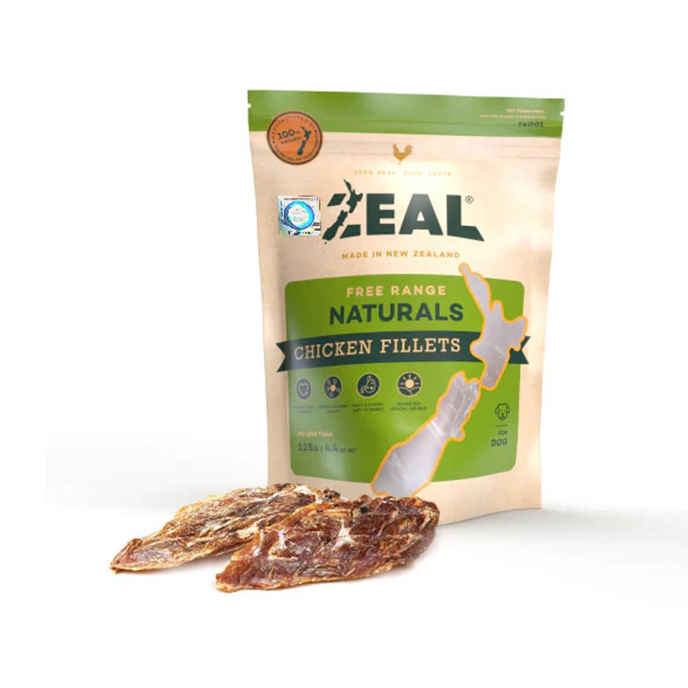 Zeal Free Range Naturals Dried Chicken Breast Fillets - Treats For Dogs & Cats