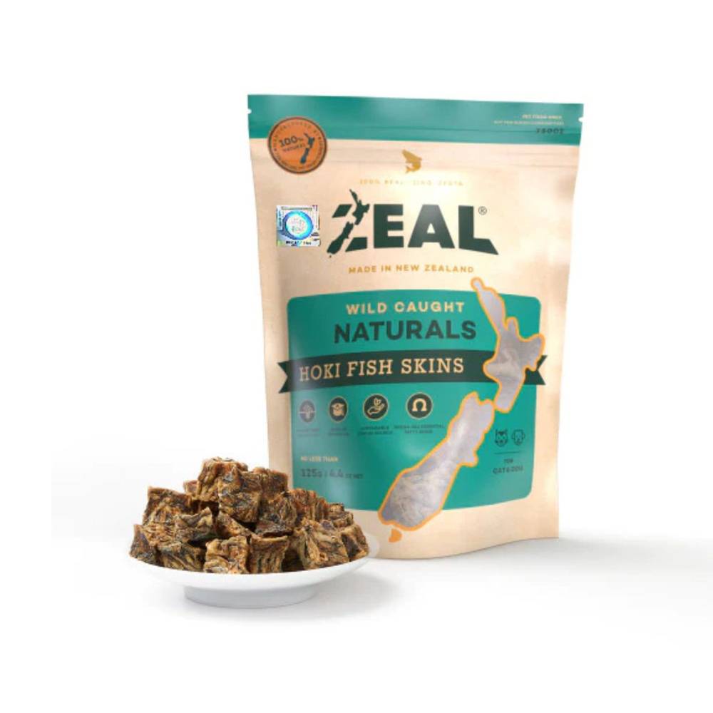 Zeal Wild Caught Dried Hoki Fish Skins - Treats For Dogs & Cats