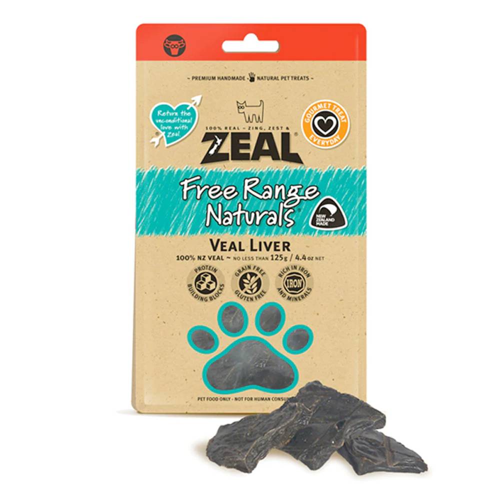 Zeal Free Range Naturals Dried Veal Liver - Dog Treats