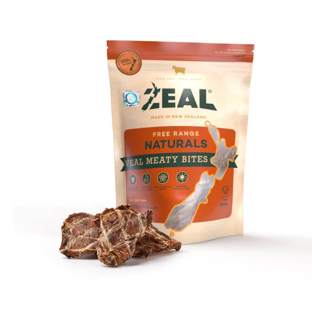 Zeal Free Range Naturals Dried Veal Meaty Bites - Dog Treats