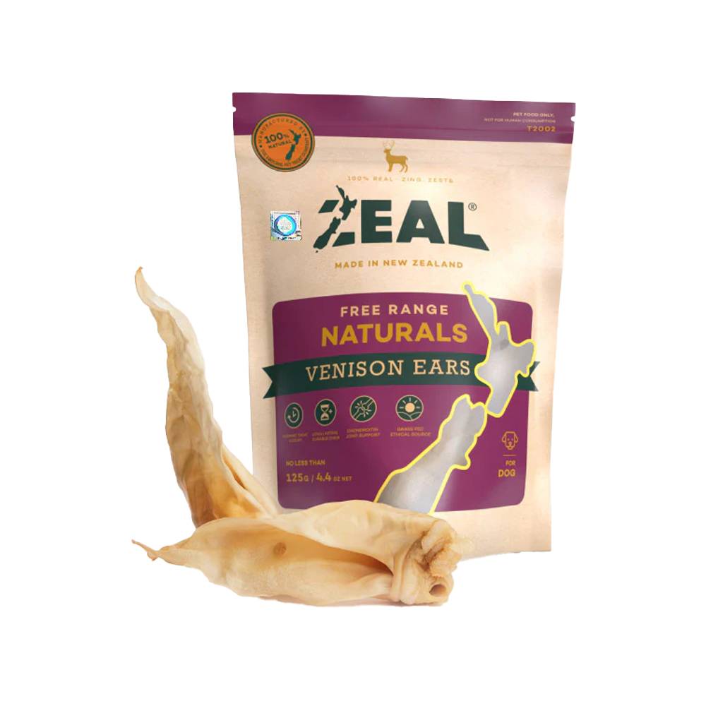 Zeal Free Range Naturals Dried Venison Ears - Dog Treats