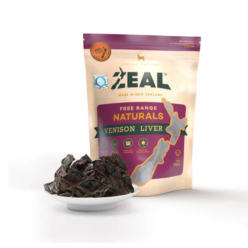 Zeal Free Range Naturals Dried Venison Liver - Dog Treats