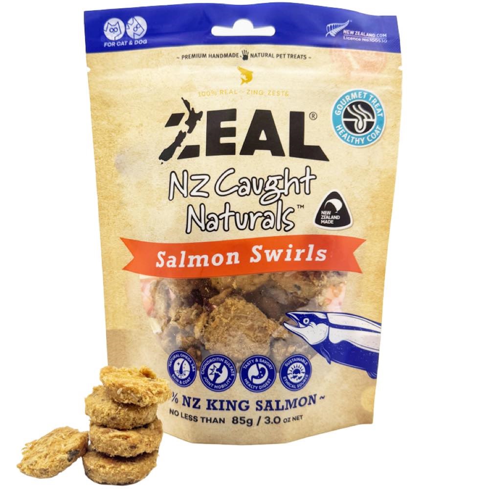 Zeal Freeze Dried Salmon Swirls Cat And Dog Treats 85 g