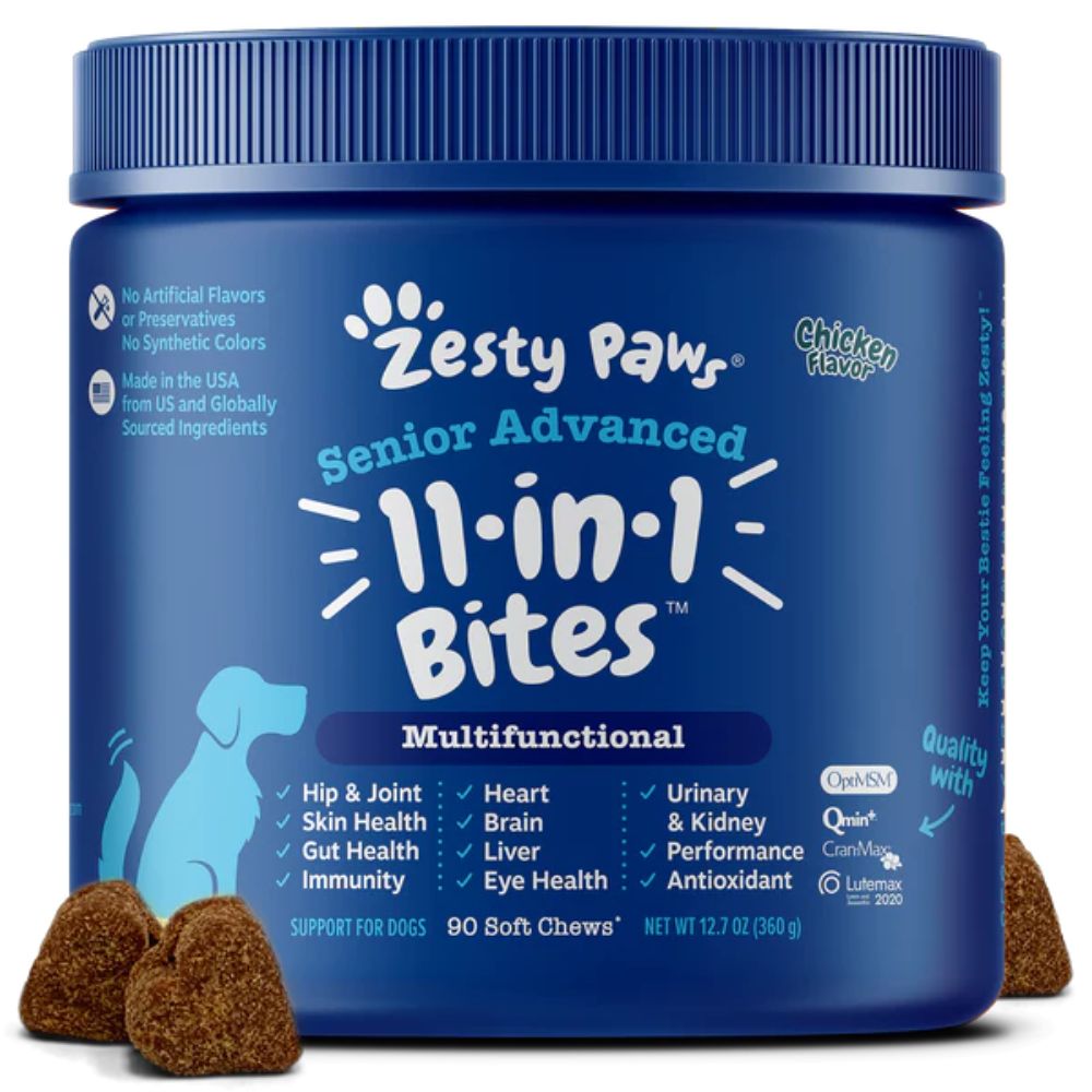 Zesty Paws Chicken Senior Advanced 11 in 1 Multifunctional Bites For Dogs