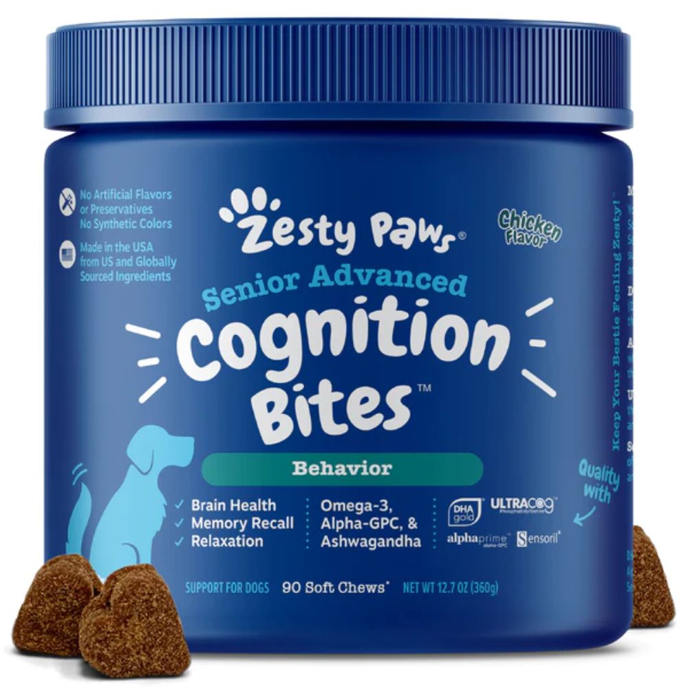 Zesty Paws Chicken Senior Advanced Cognition Bites For Dogs