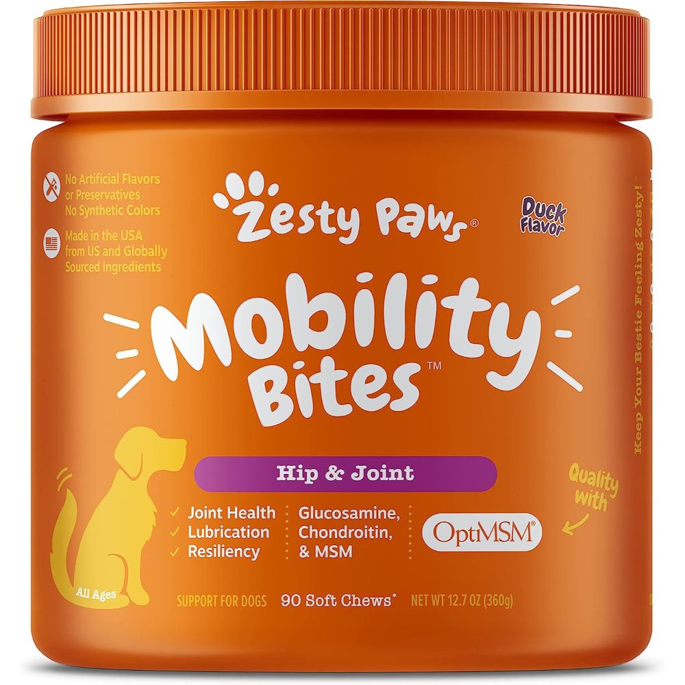 Zesty Paws Duck Mobility Bites For Dogs