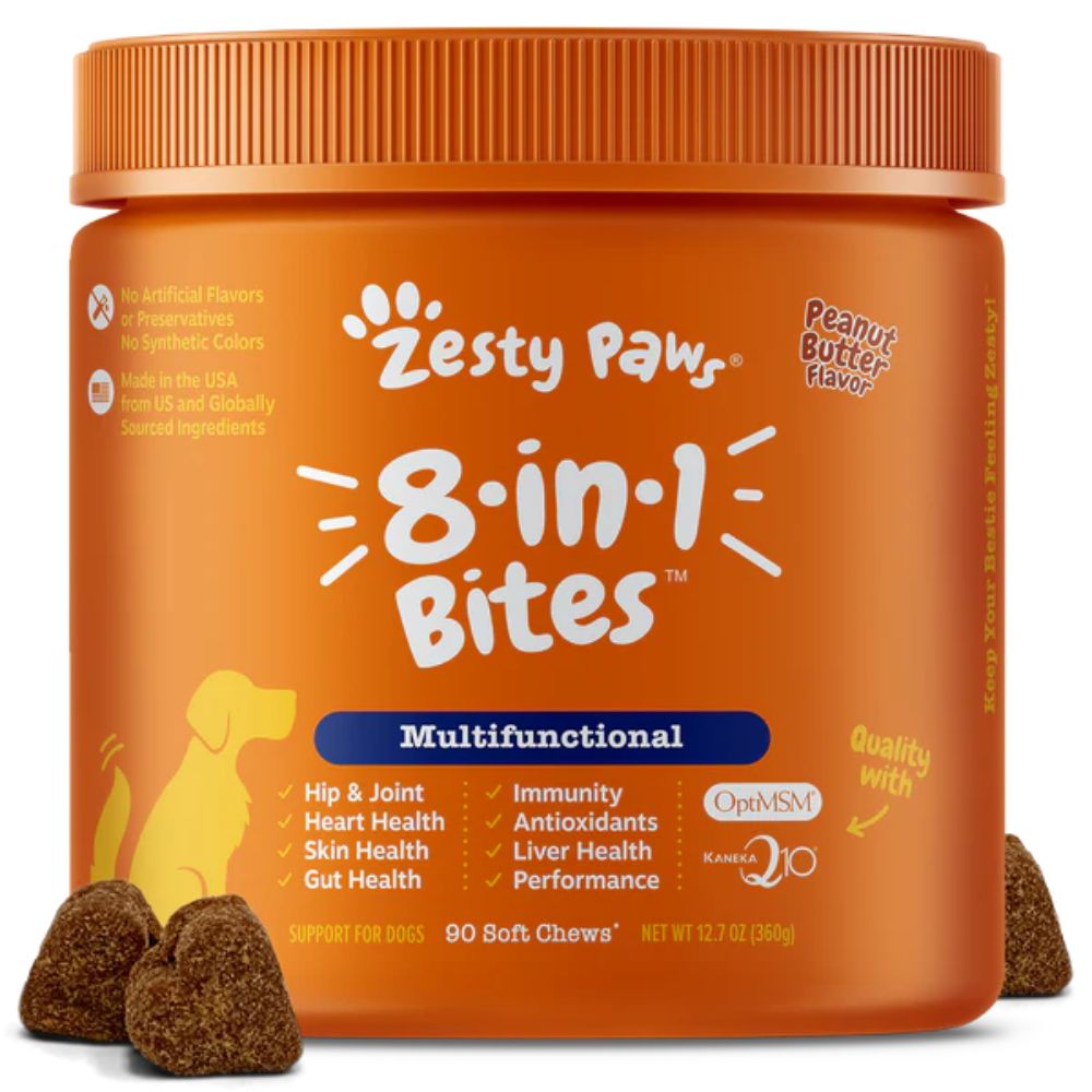 Zesty Paws Peanut Butter 8 in 1 Multifunctional Bites For Dogs