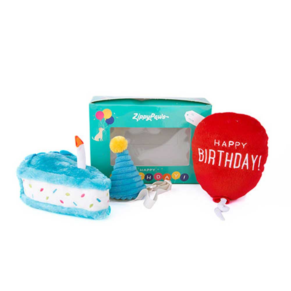 ZippyPaws Pup Birthday Box Dog Toy 3Pack