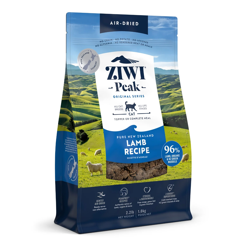 ZiwiPeak Air-Dried Lamb Recipe Dry Cat Food, 2.2 lbs ( 1 kg)