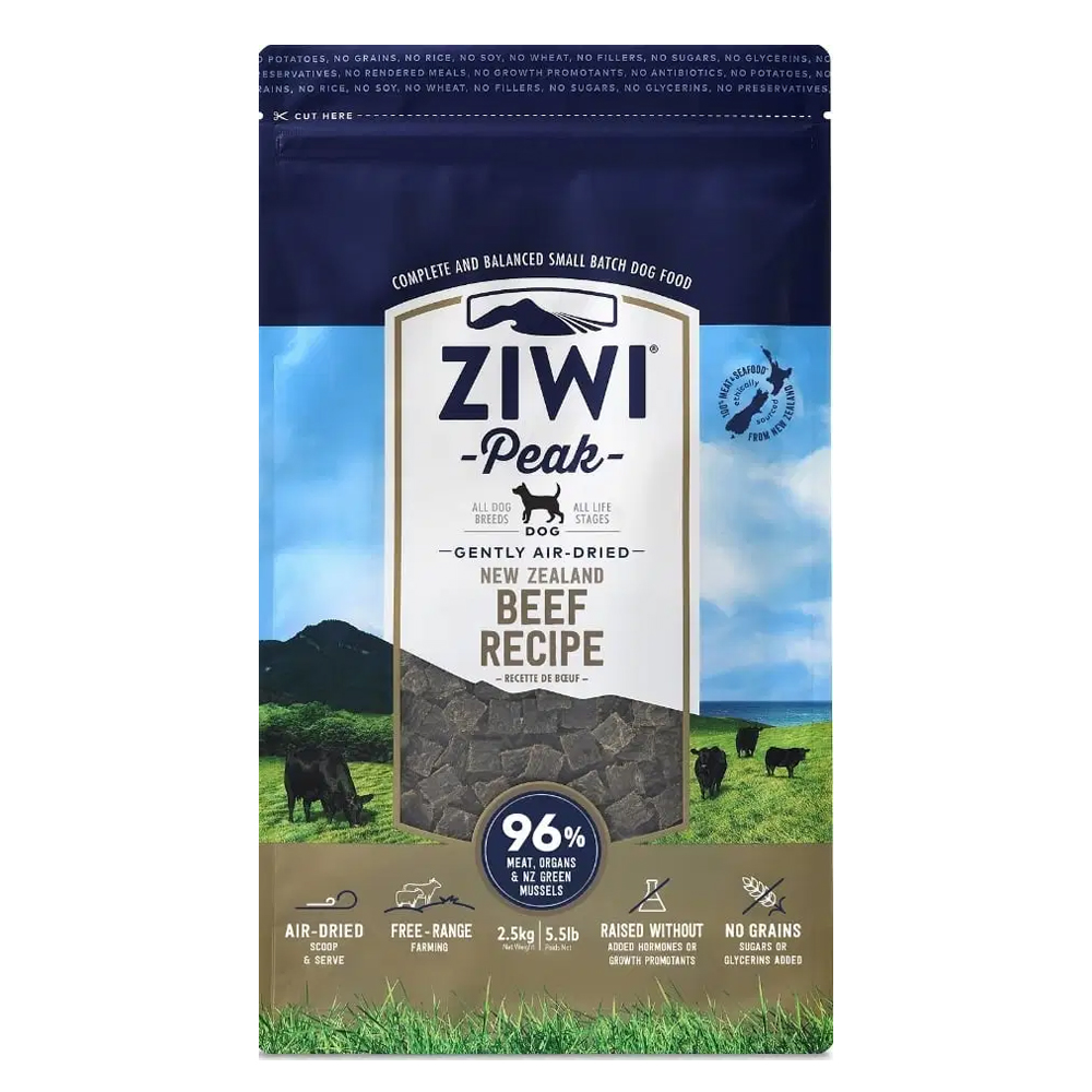 ZiwiPeak Air-Dried Beef Recipe Dry Dog Food - 5 lbs (2.5 kg)