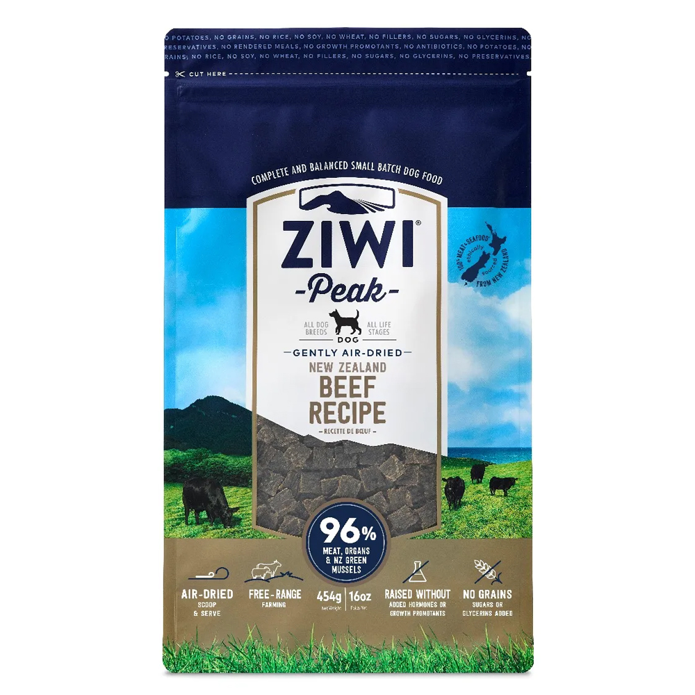 ZiwiPeak Air-Dried Beef Recipe Dry Dog Food 1 lbs (454 g)