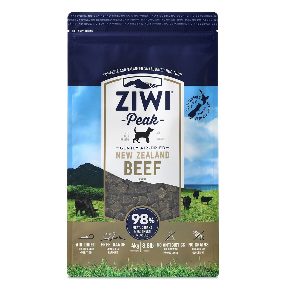 ZiwiPeak Air-Dried Beef Recipe Dry Dog Food - 8 lbs (4 kg)