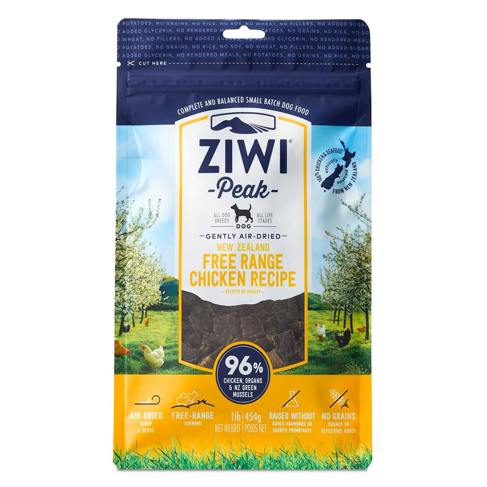 ZiwiPeak Air-Dried Free Range Chicken Recipe Dry Dog Food, 1.1 lbs ( 454 g)