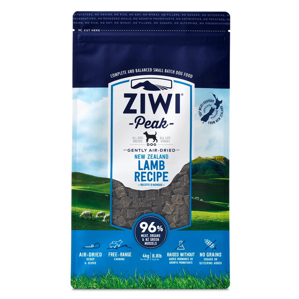 ZiwiPeak Air-Dried Lamb Recipe Dry Dog Food - 8 lbs (4 kg)