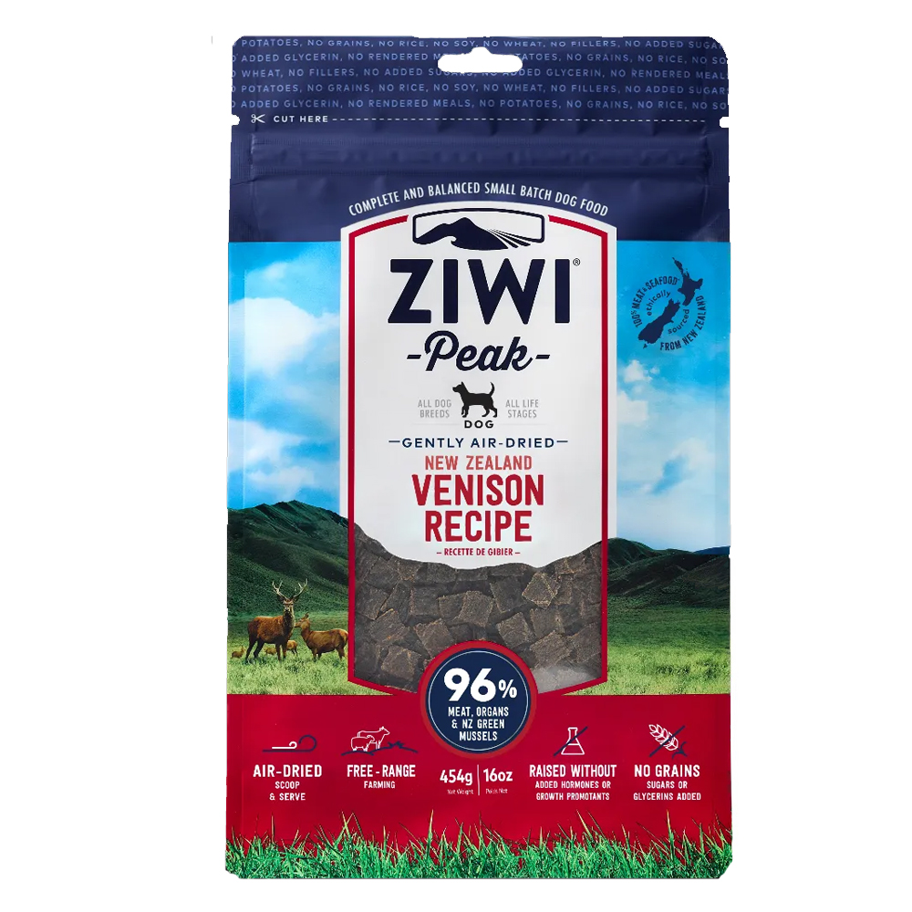 ZiwiPeak Air-Dried Venison Recipe Dry Dog Food 1 lbs (454 g)