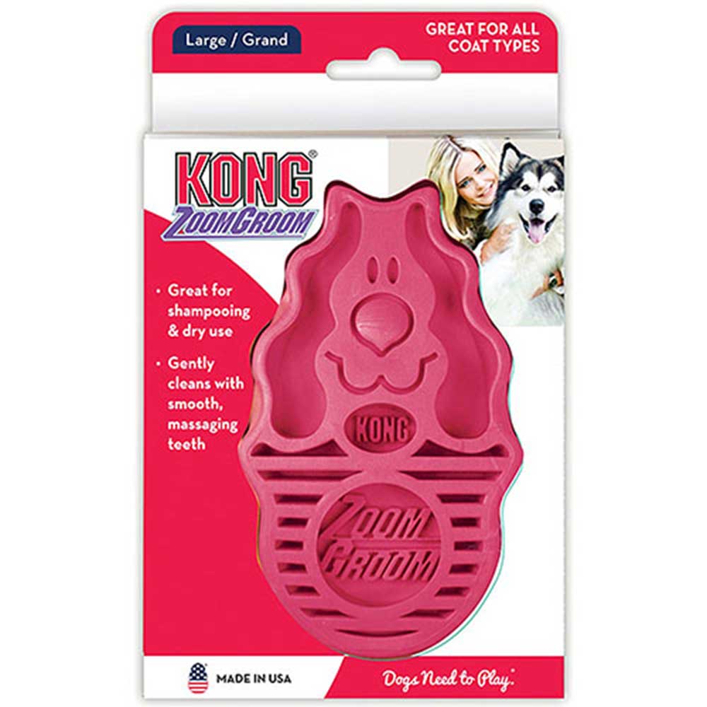 Kong Zoomgroom Boysenberry Dog Brush