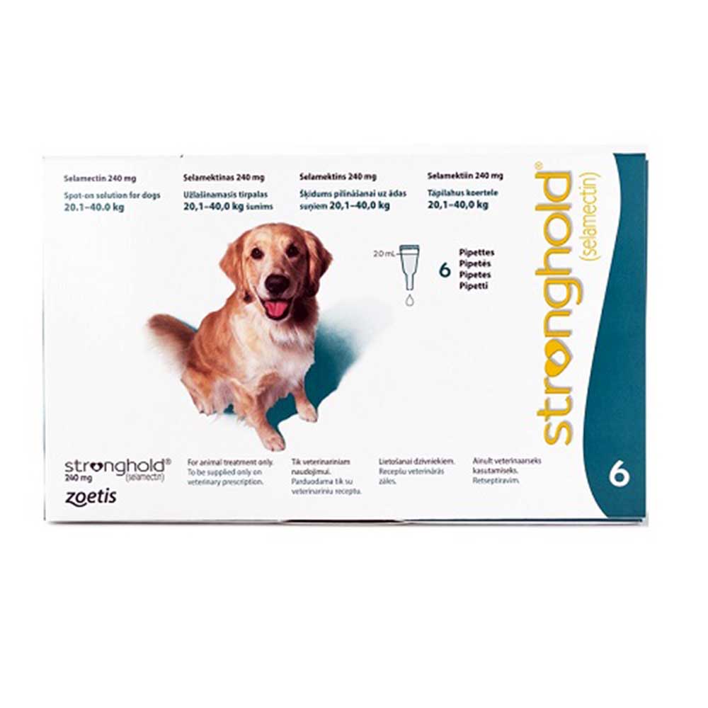 Stronghold Flea And Heartworm Spot-on For Dogs 20-40 kg  (44-88 lbs) 6 Pack