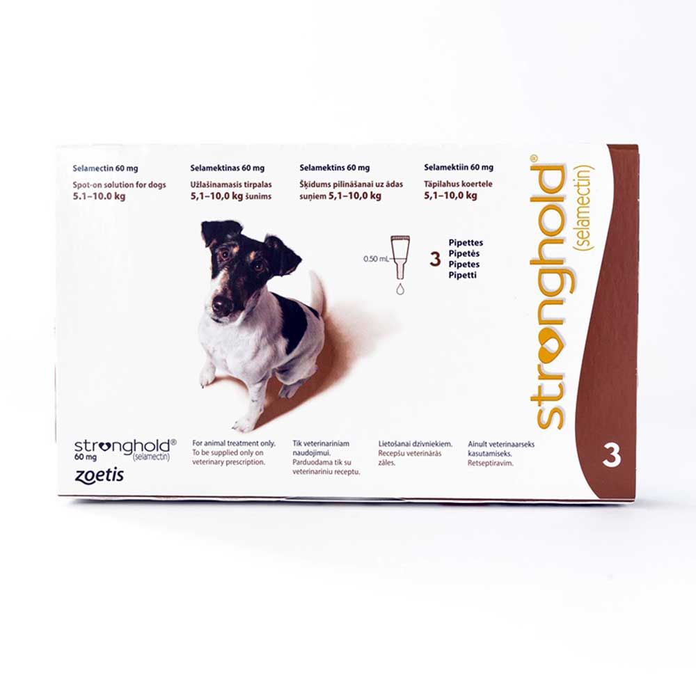 Stronghold Flea And Heartworm Spot-on For Dogs 5-10 kg (11-22 lbs) 3 Pack